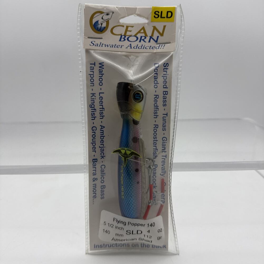 Ocean Born Flying Popper 140 Super Long Distance 5-1/2" 4 oz. American Shad